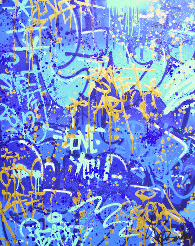 CITY BLUE di Vincent Bardou, Pittura in vendita su Singulart