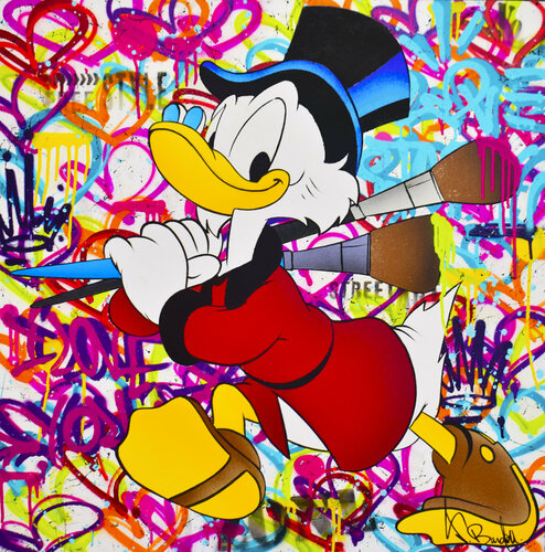 UNCLE SCROOGE PAINTER di Vincent Bardou, Pittura in vendita su Singulart