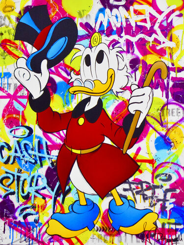 UNCLE SCROOGE MONEY HAT van Vincent Bardou, Schilderij te koop op Singulart