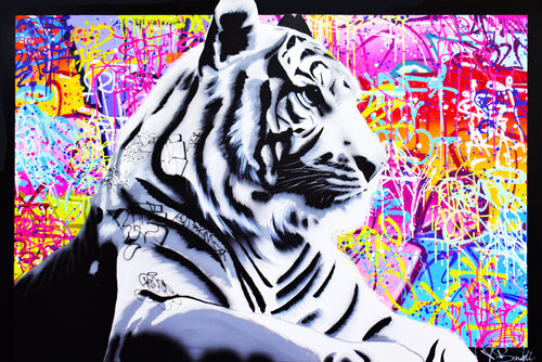 EYE OF THE TIGER di Vincent Bardou, Pittura in vendita su Singulart