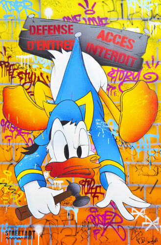WE CAUGHT DONALD DUCK by Vincent Bardou, Painting for Sale on Singulart