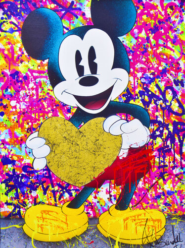 MICKEY HEART ART di Vincent Bardou, Pittura in vendita su Singulart