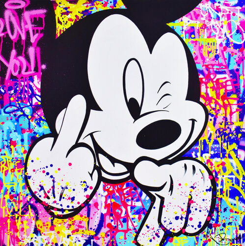 MICKEY FUCK STREET di Vincent Bardou, Pittura in vendita su Singulart