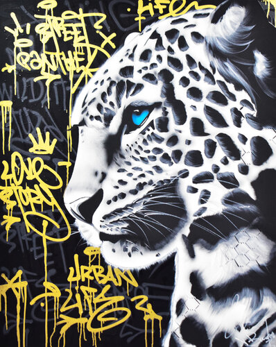 WILD PANTHER di Vincent Bardou, Pittura in vendita su Singulart