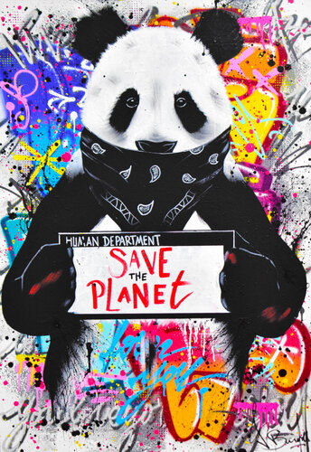 SAVE THE PLANET di Vincent Bardou, Pittura in vendita su Singulart