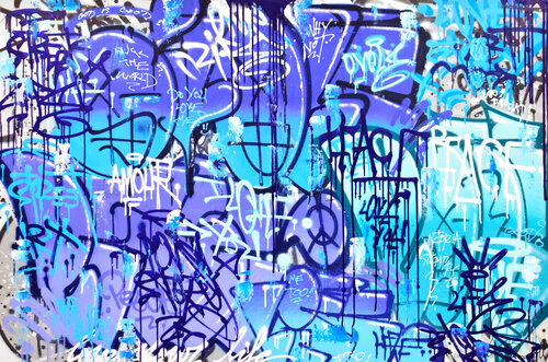 THE STREET IN BLUE van Vincent Bardou, Schilderij te koop op Singulart