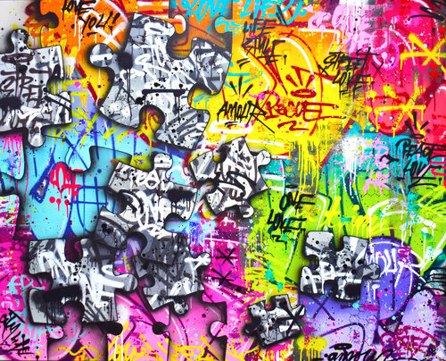LIFE IS A PUZZLE di Vincent Bardou, Pittura in vendita su Singulart