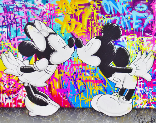 MICKEY & MINNIE SWEET LOVE van Vincent Bardou, Schilderij te koop op Singulart