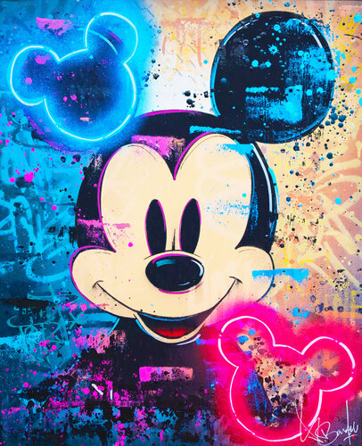 MICKEY MOUSE NEON ART di Vincent Bardou, Pittura in vendita su Singulart