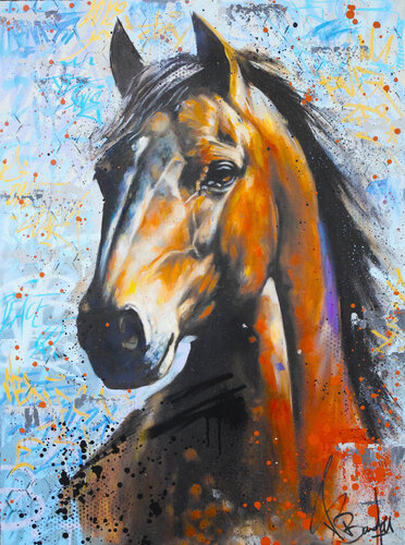HORSE PAINTING di Vincent Bardou, Pittura in vendita su Singulart