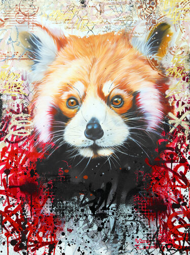 RED PANDA ART van Vincent Bardou, Schilderij te koop op Singulart