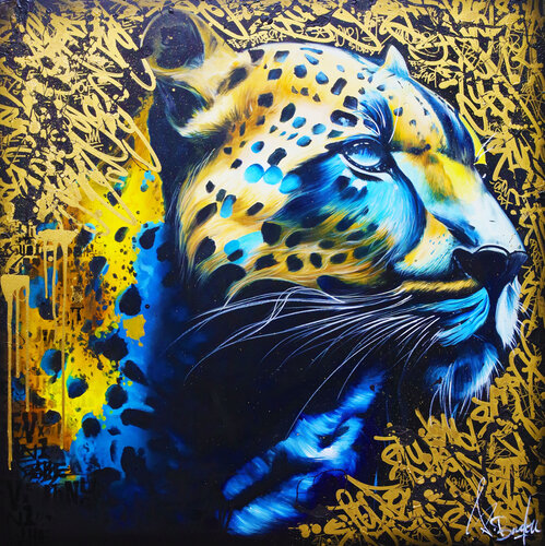 GOLD PANTHER von Vincent Bardou, Malerei kaufen auf Singulart