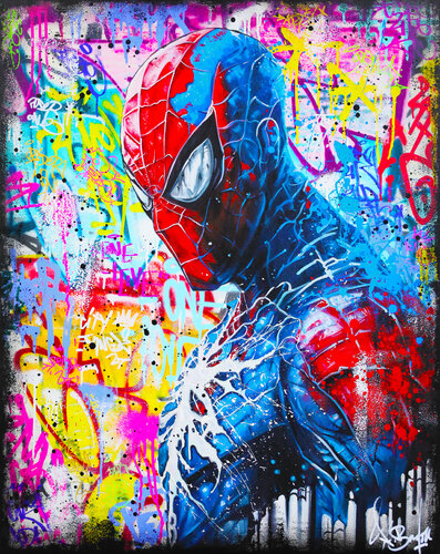 URBAN SPIDER-MAN van Vincent Bardou, Schilderij te koop op Singulart
