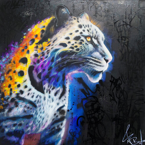 BLACK PANTHER van Vincent Bardou, Schilderij te koop op Singulart