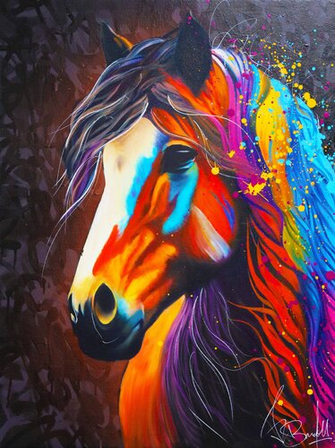 HORSE STREET ART di Vincent Bardou, Pittura in vendita su Singulart
