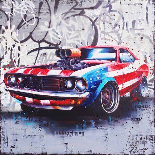 MUSCLE CAR di Vincent Bardou, Pittura in vendita su Singulart