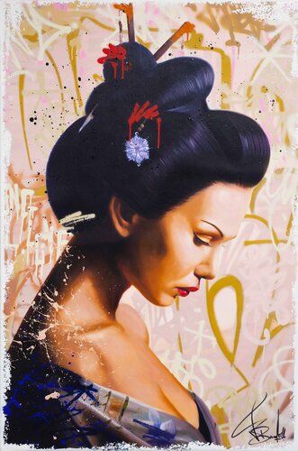GEISHA STREET ART von Vincent Bardou, Malerei kaufen auf Singulart