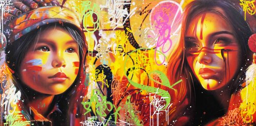 Entre Innocence et Sagesse di Vincent Bardou, Pittura in vendita su Singulart