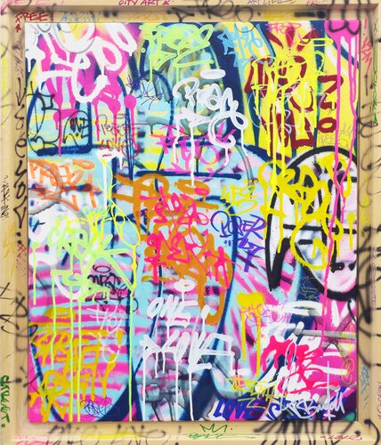 Wood Graffiti von Vincent Bardou, Malerei kaufen auf Singulart