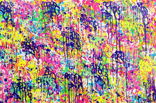 Street Art Abstract di Vincent Bardou, Pittura in vendita su Singulart