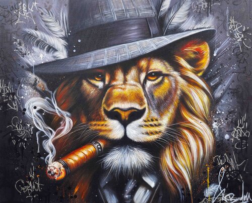 Lion Mafia di Vincent Bardou, Pittura in vendita su Singulart