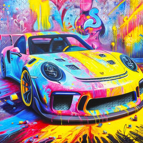 Porsche City van Vincent Bardou, Schilderij te koop op Singulart