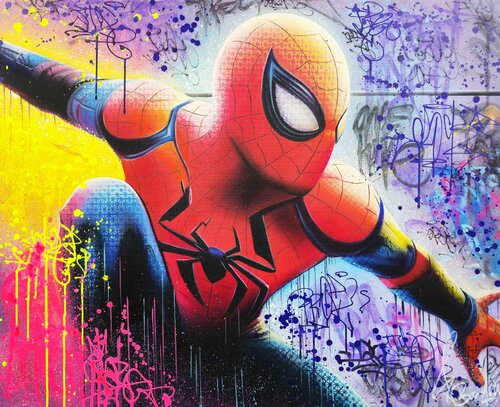 Spider-man City di Vincent Bardou, Pittura in vendita su Singulart