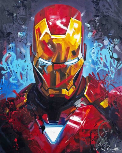 Iron Man Street Art di Vincent Bardou, Pittura in vendita su Singulart