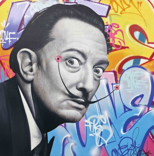 Dali Pop Graffiti by Vincent Bardou, Painting for Sale on Singulart