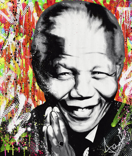 NELSON MANDELA van Vincent Bardou, Schilderij te koop op Singulart