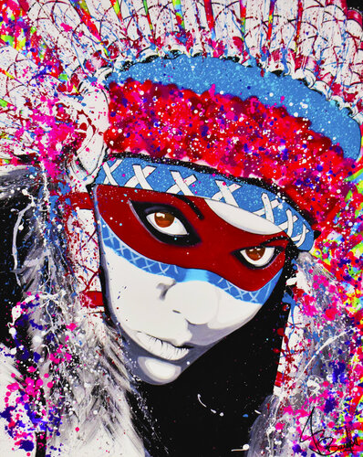 INDIAN GIRL van Vincent Bardou, Schilderij te koop op Singulart