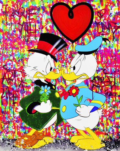 PICSOU VS DONALD di Vincent Bardou, Pittura in vendita su Singulart