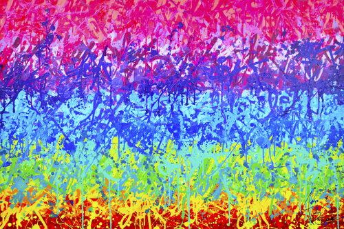 RAINBOW STREET di Vincent Bardou, Pittura in vendita su Singulart