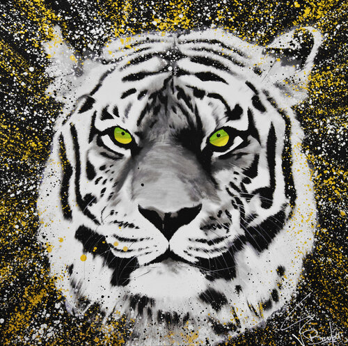 GOLDEN TIGER di Vincent Bardou, Pittura in vendita su Singulart