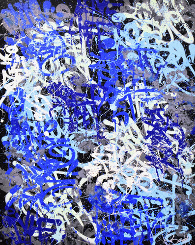 URBAN BLUE di Vincent Bardou, Pittura in vendita su Singulart