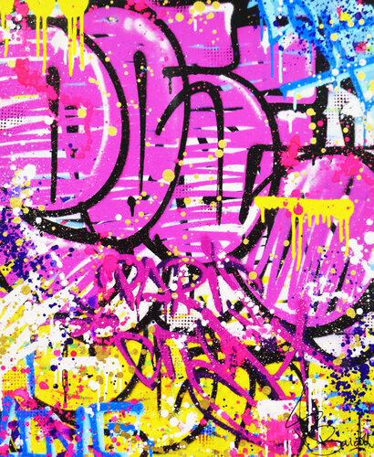 STREET PINK di Vincent Bardou, Pittura in vendita su Singulart