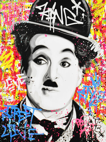 CHARLIE CHAPLIN van Vincent Bardou, Schilderij te koop op Singulart