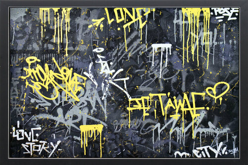 BLACK CITY di Vincent Bardou, Pittura in vendita su Singulart