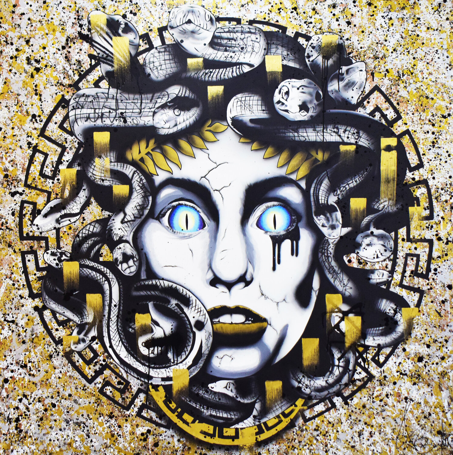MEDUSA by Vincent Bardou (2022) Painting Acrylic, Graffiti on Canvas