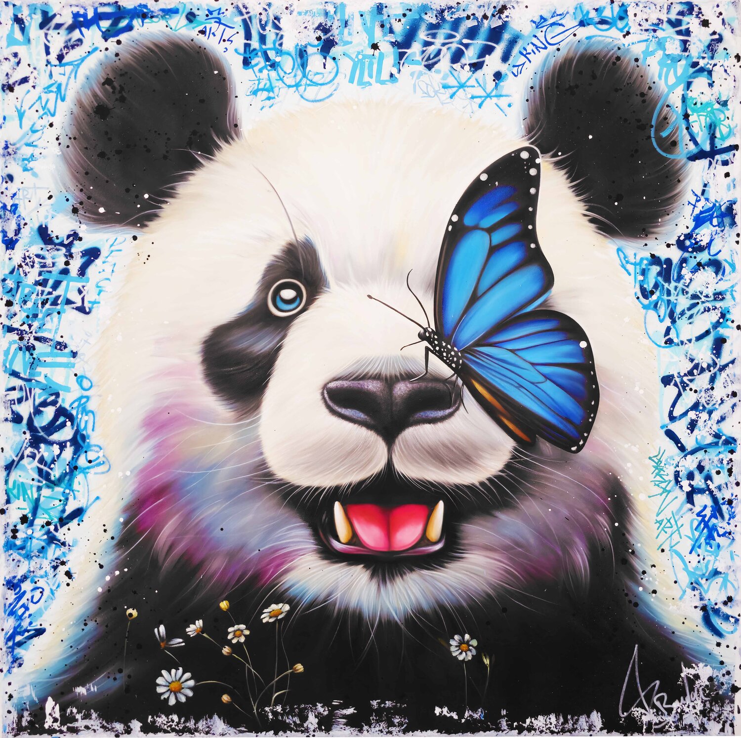 Panda With The Blue Butterfly Vincent Bardou