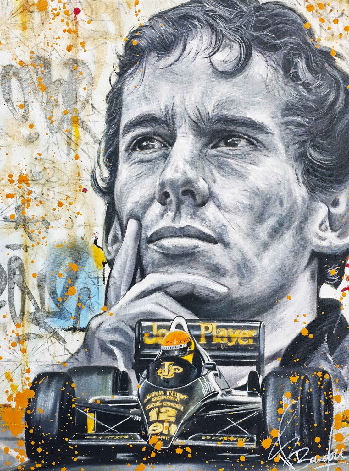 AYRTON SENNA Vincent Bardou Pintura original en venta