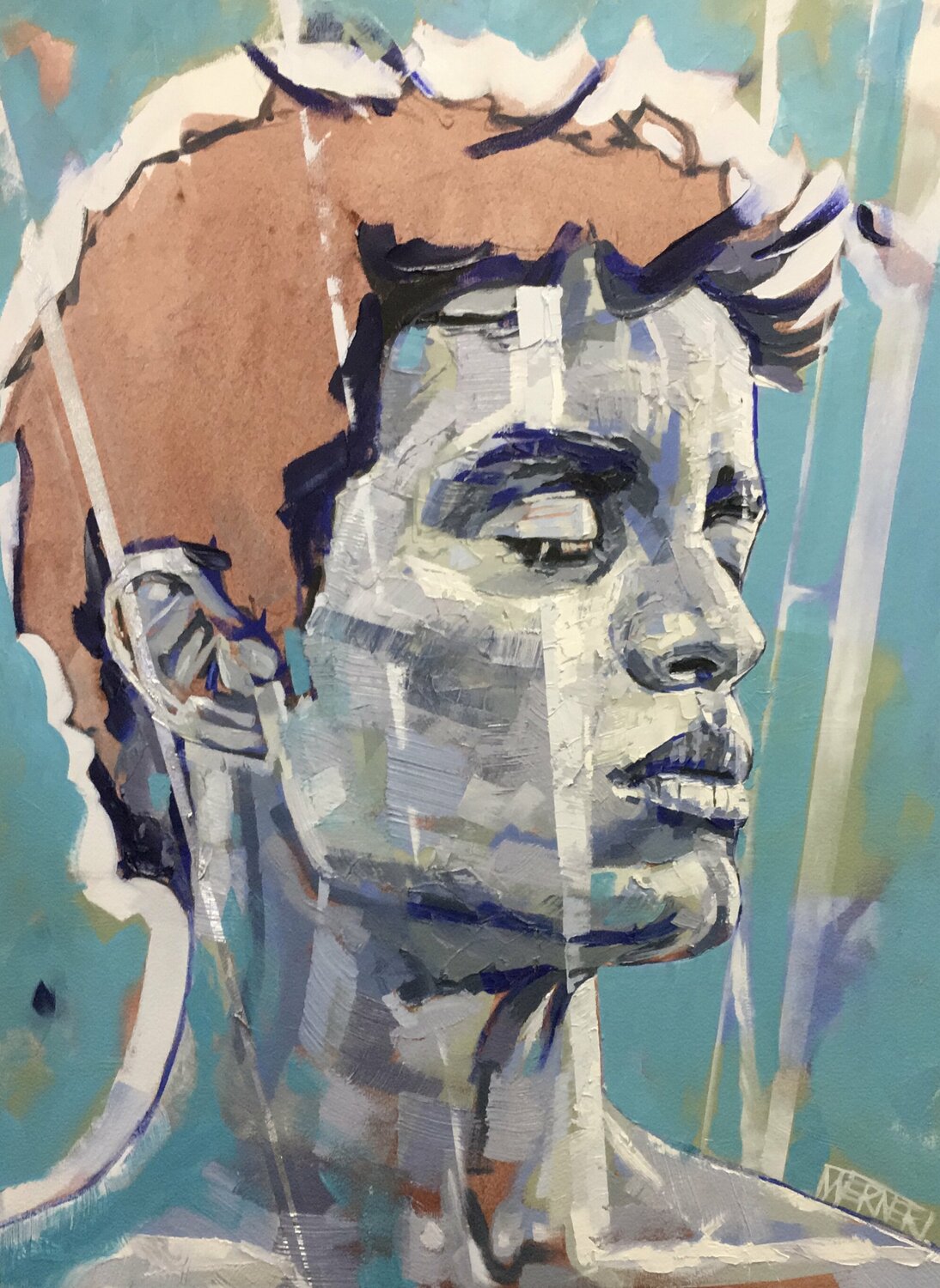 Blue Werner Smith Original painting for sale