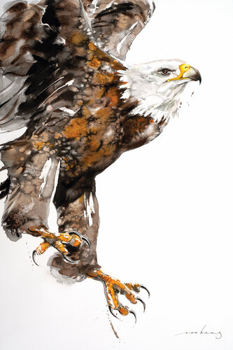 Eagle Power2 (SOLD) par Soo Beng Lim, Dessin en vente sur Singulart