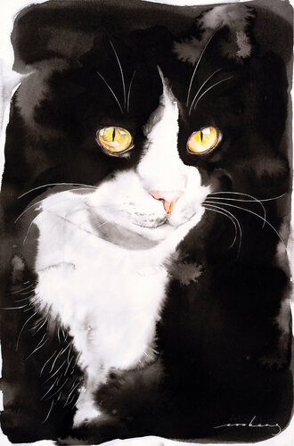 Portrait of Me..ow (SOLD) par Soo Beng Lim, Dessin en vente sur Singulart