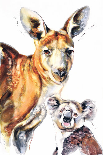 Aussie Mates2 by Soo Beng Lim, Drawing for Sale on Singulart