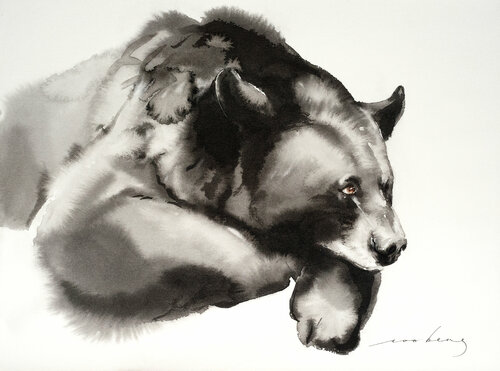 Cosy Bear (SOLD) par Soo Beng Lim, Dessin en vente sur Singulart