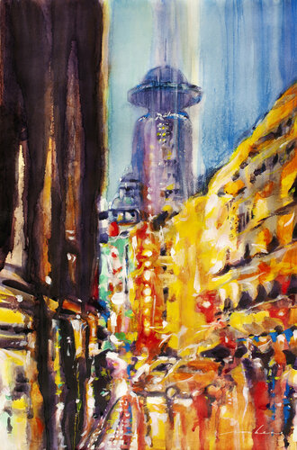 City Skyline von Soo Beng Lim, Werk auf Papier kaufen auf Singulart