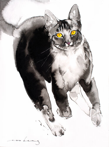 Chaser Cat2 by Soo Beng Lim, Drawing for Sale on Singulart