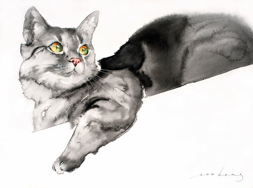 Resting Beauty by Soo Beng Lim, Drawing for Sale on Singulart