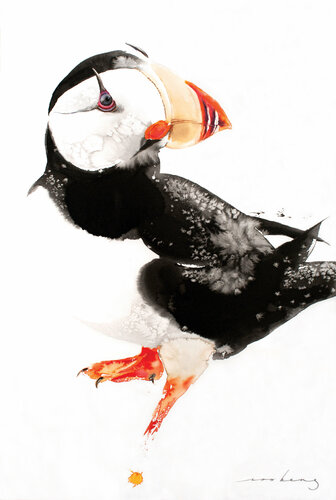 Horned Puffin by Soo Beng Lim, Drawing for Sale on Singulart